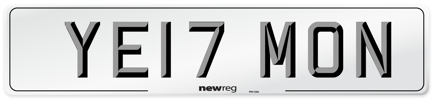 YE17 MON Number Plate from New Reg